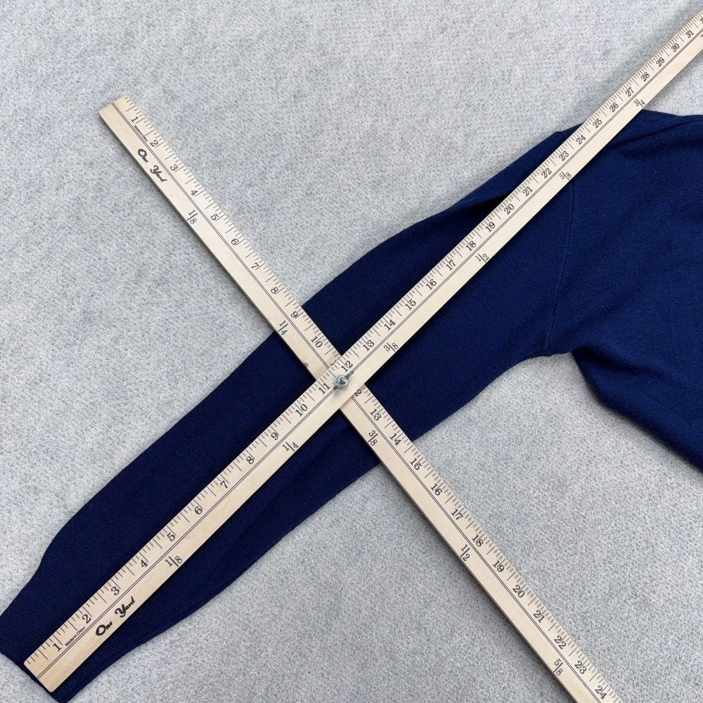 Vintage West Virginia Mountaineers Sweater Men Large Blue V Neck 90s Made In USA